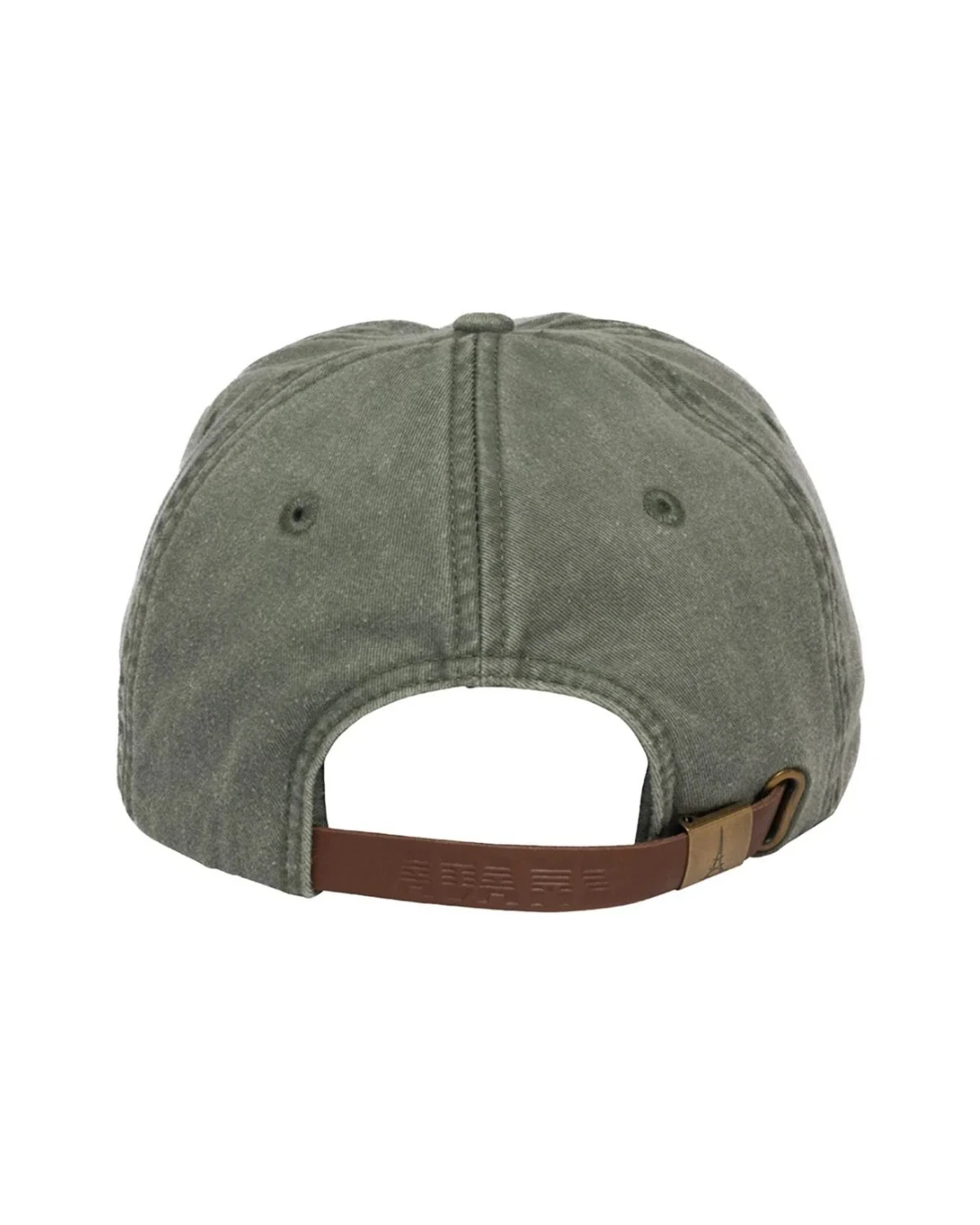 Custom low profile hats in Spruce Green (back view)