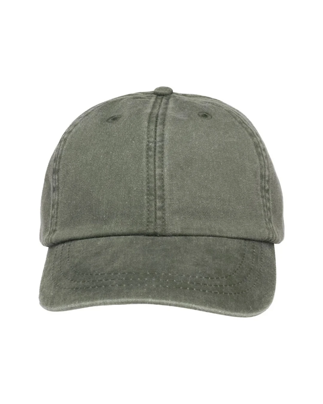Custom low profile hats in Spruce Green
