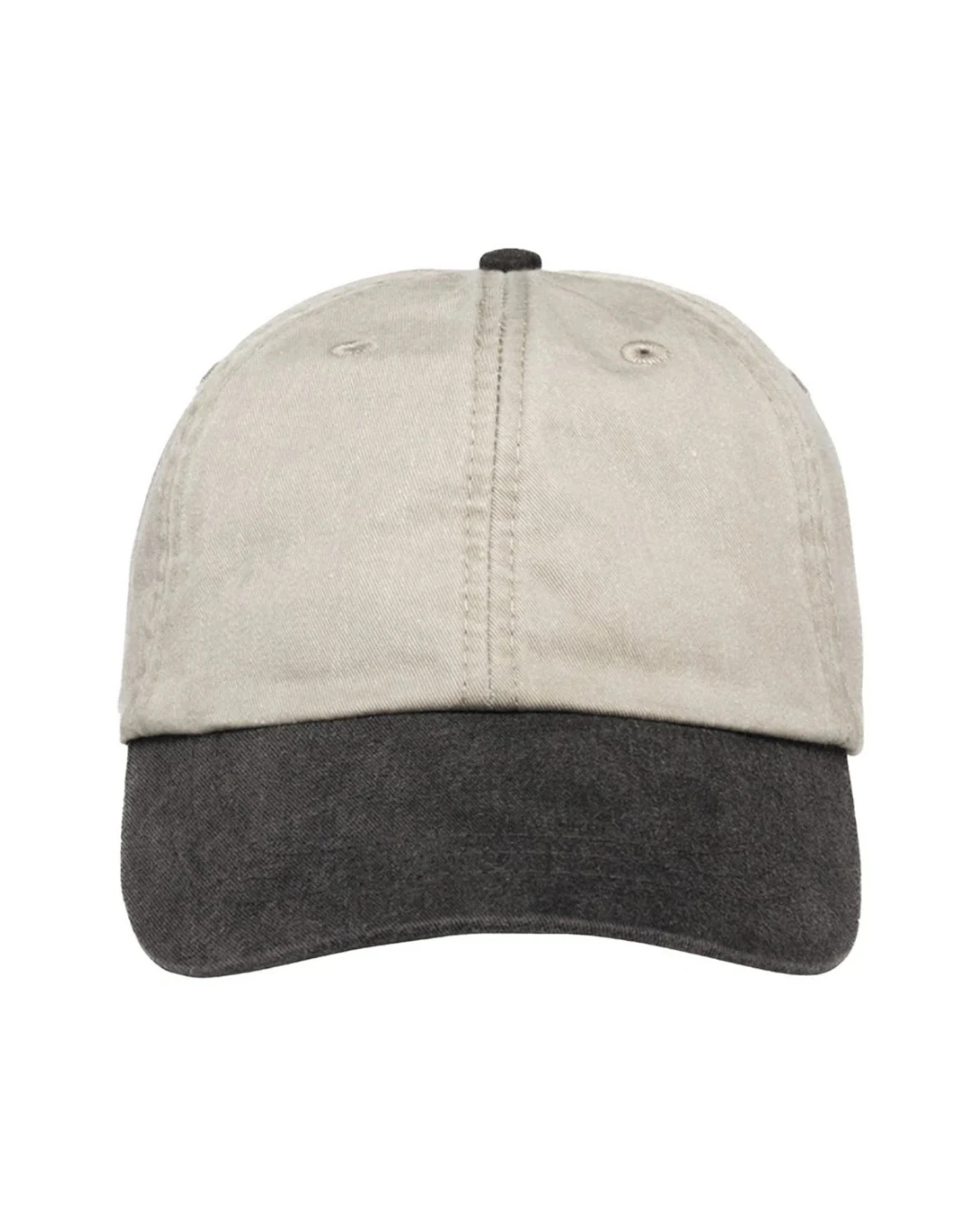 Custom low profile hats in Stone / Black