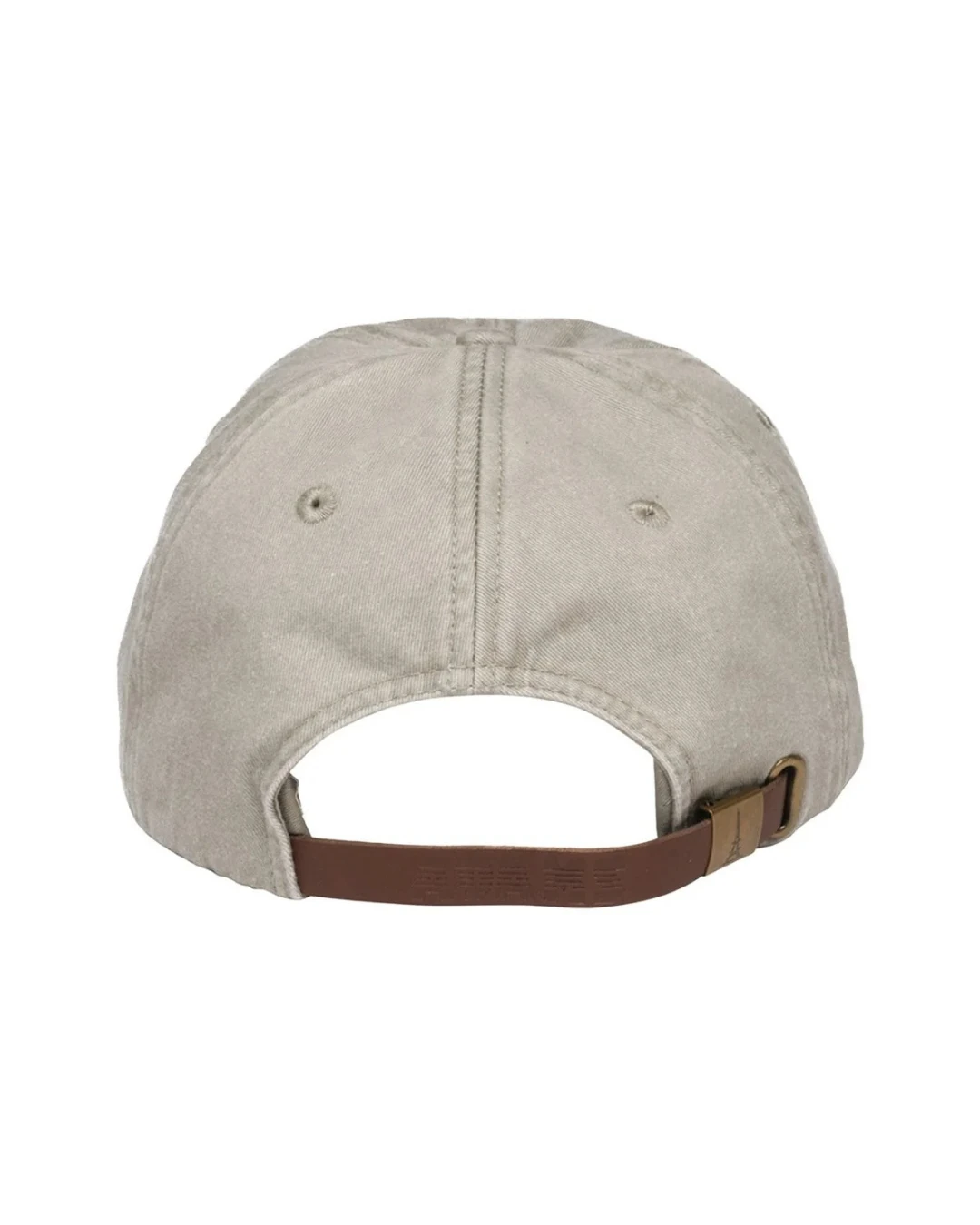 Custom low profile hats in Stone (back view)