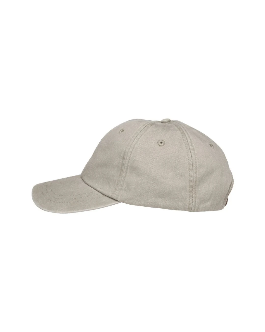 Custom low profile hats in Stone (side view)