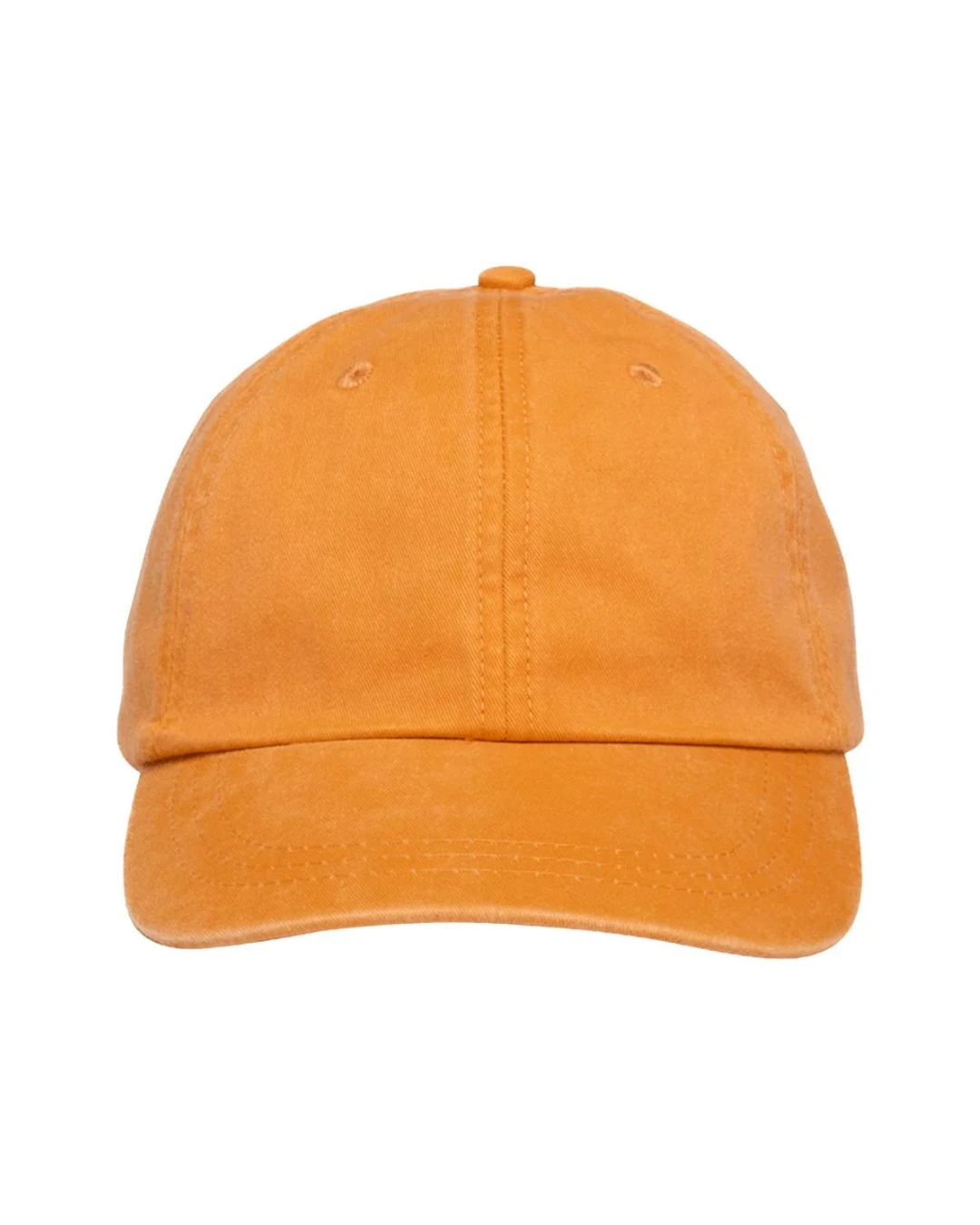 Custom low profile hats in Tangerine Orange