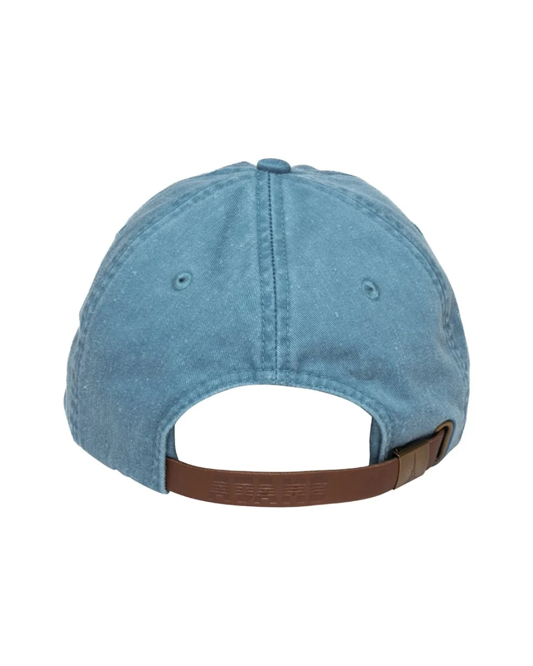 Custom low profile hats in Teal Green (back view)
