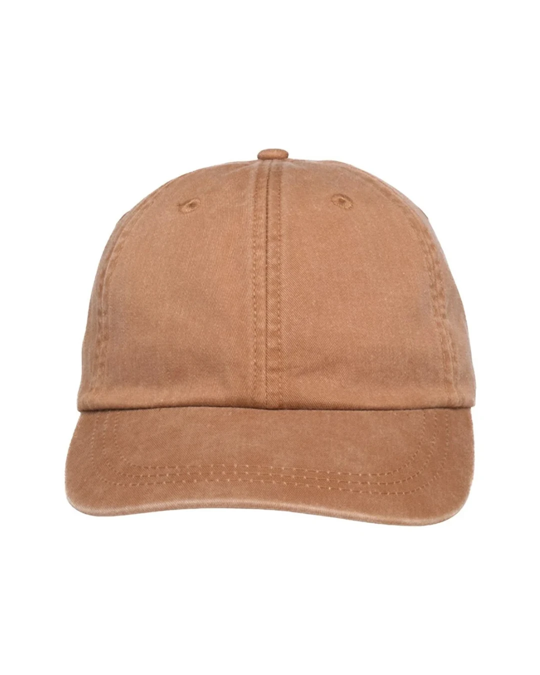 Custom low profile hats in Terracotta Orange