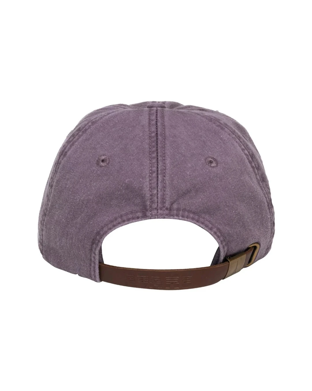 Custom low profile hats in Wild Plum Purple (back view)