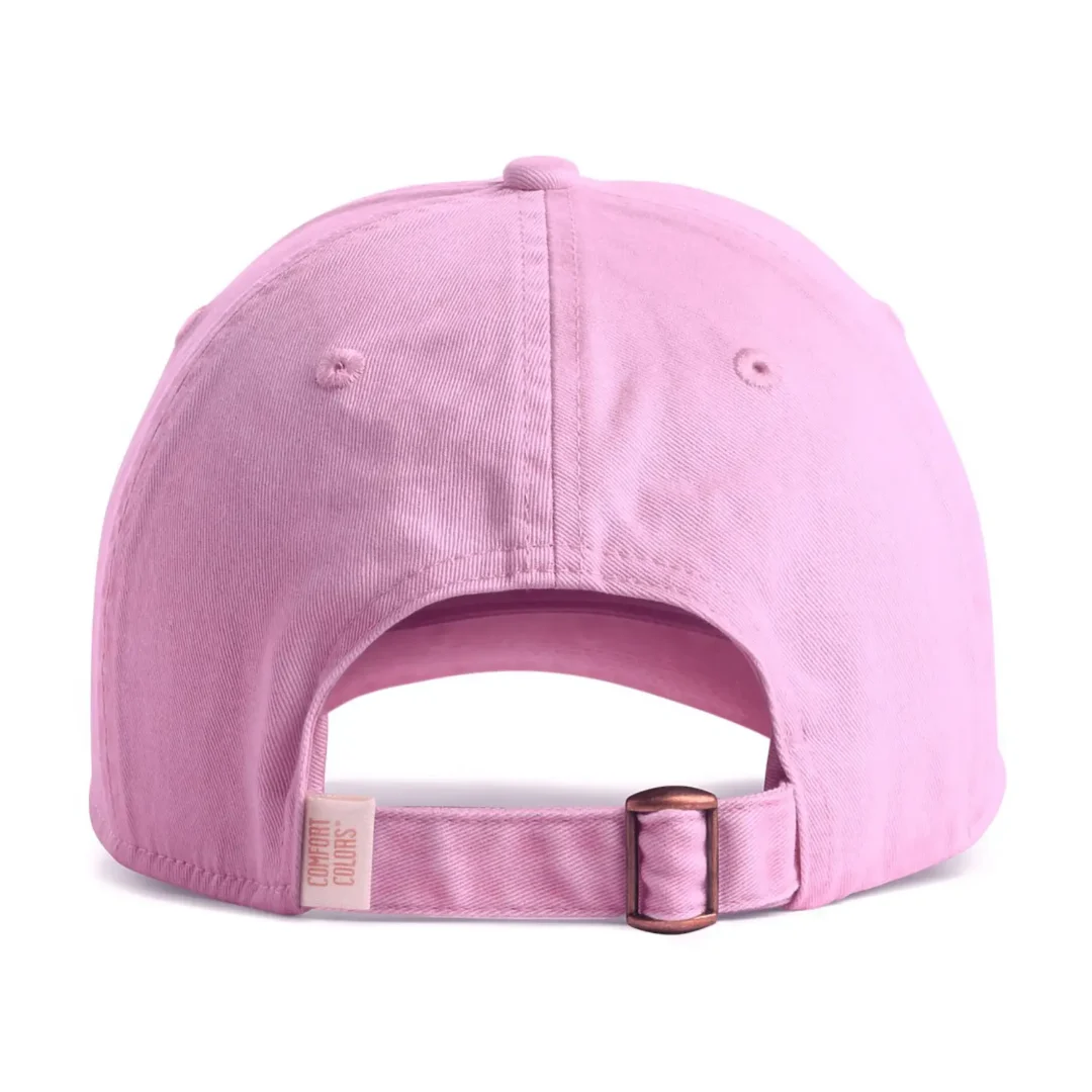Custom Comfort Colors hats in Rose Quartz (back view)