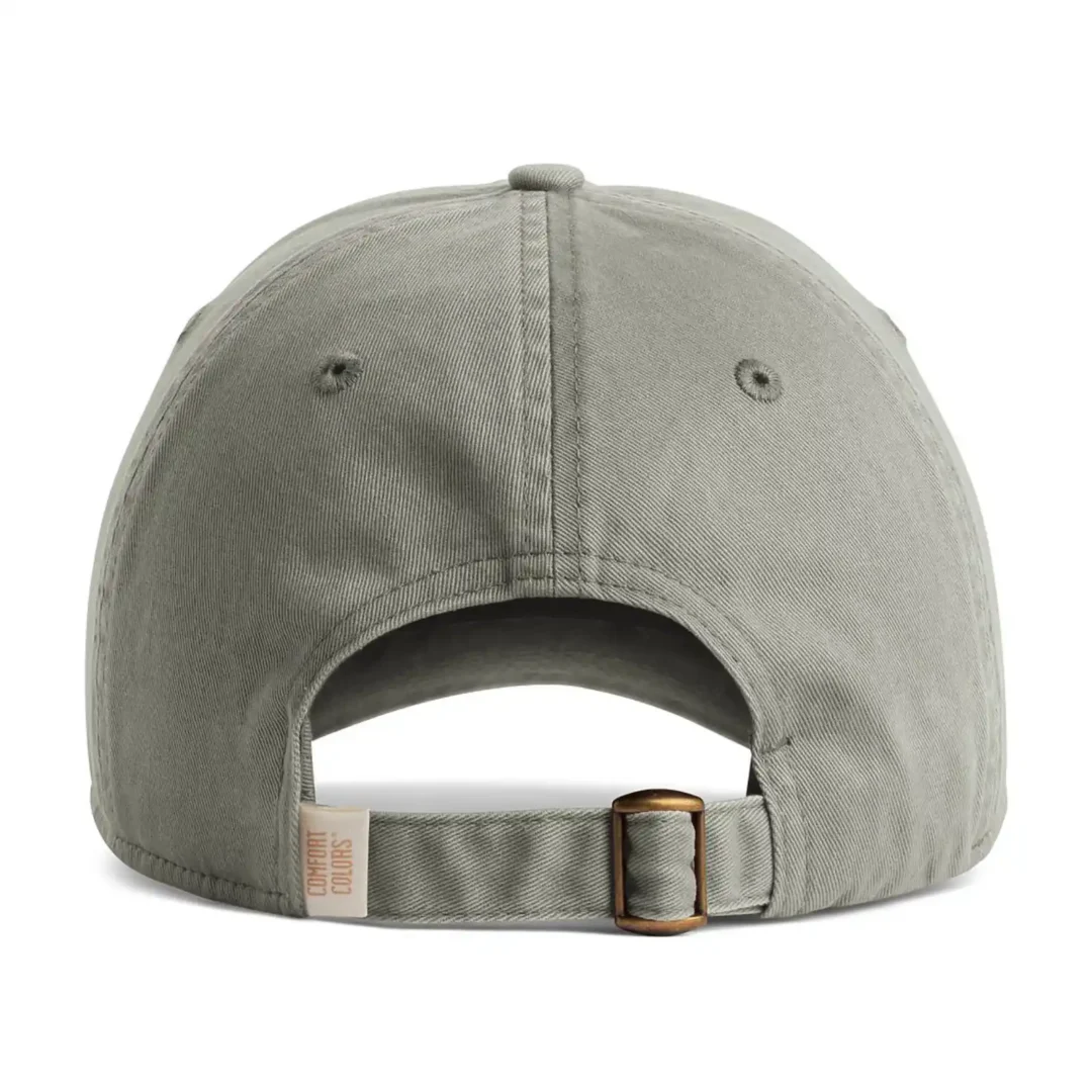 Custom Comfort Colors hats in Sandstone (back view)