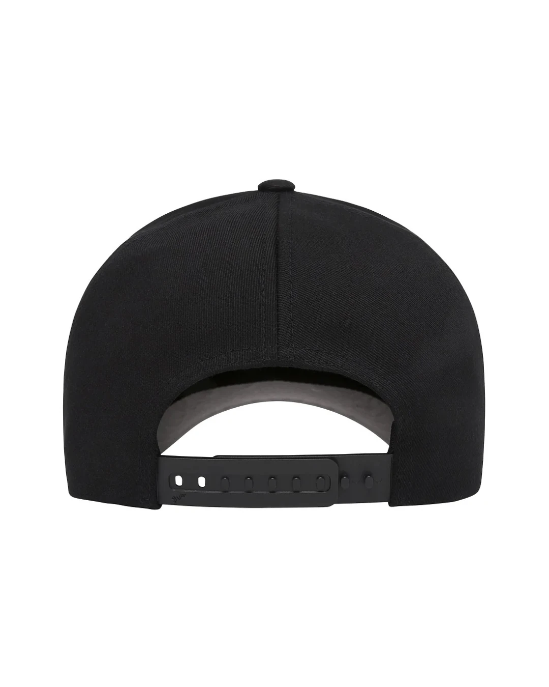 Custom snapback hats in Black (back view)