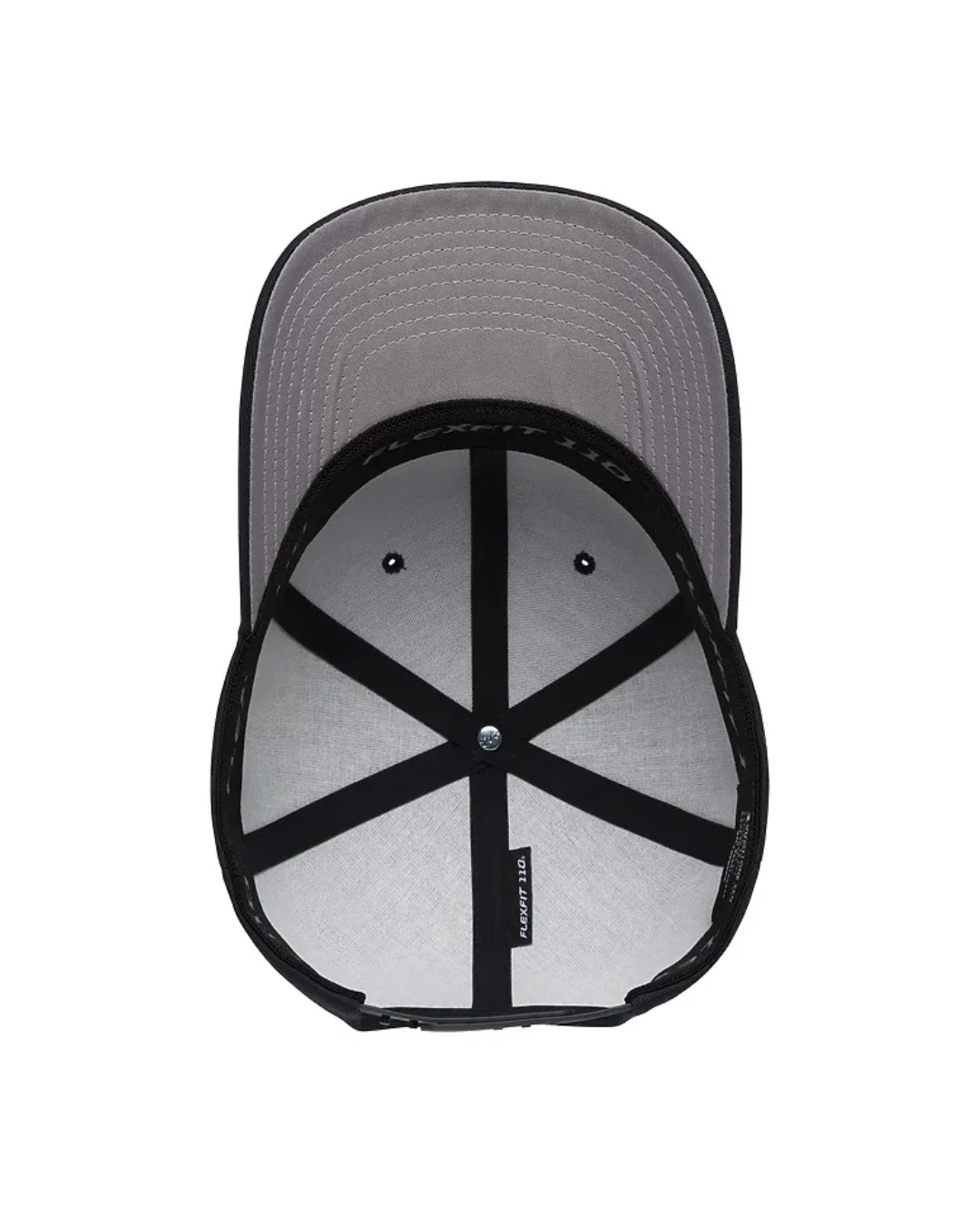 Custom snapback hats in Dark Navy (inside view)