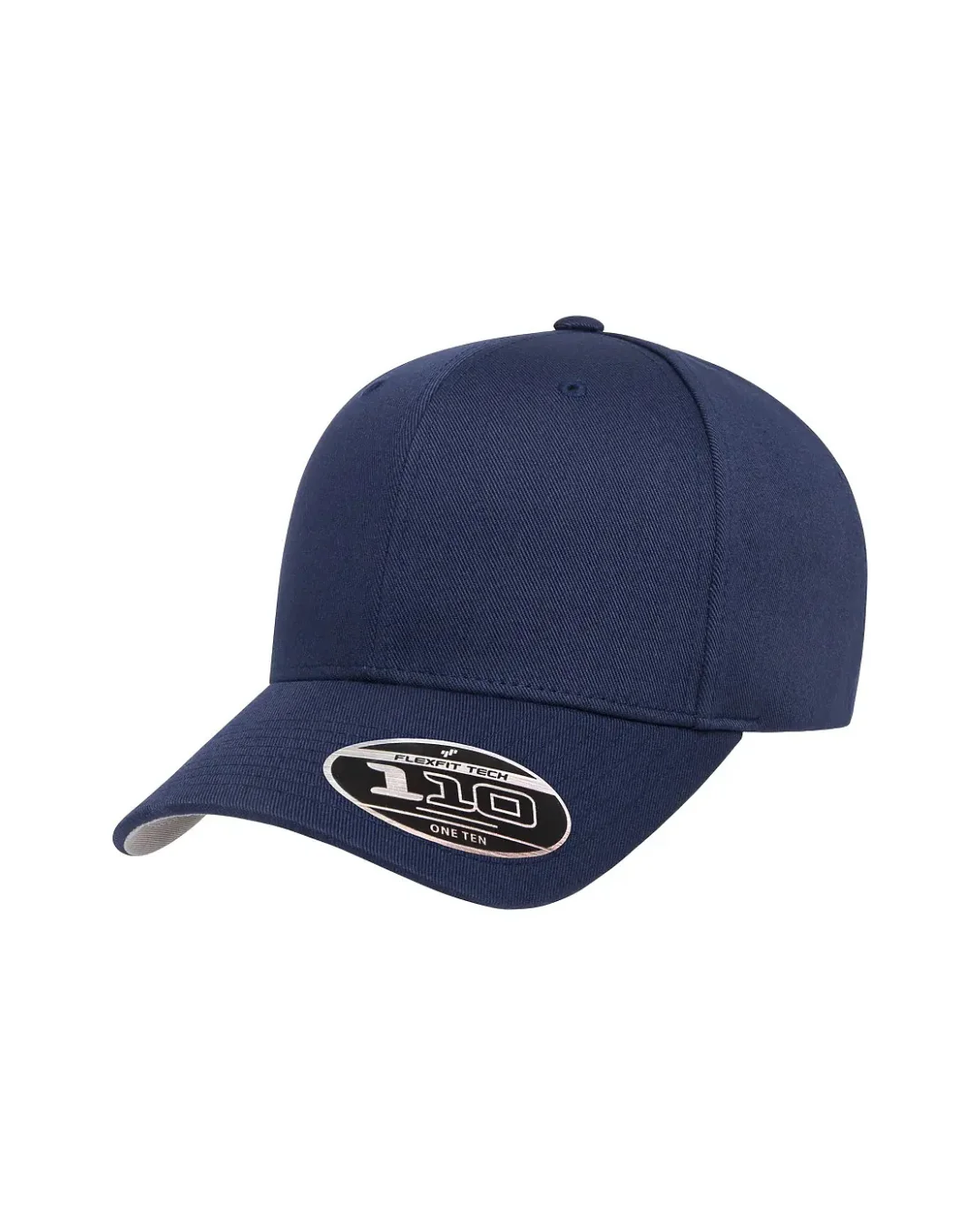 Custom snapback hats in Navy Blue (left angle)