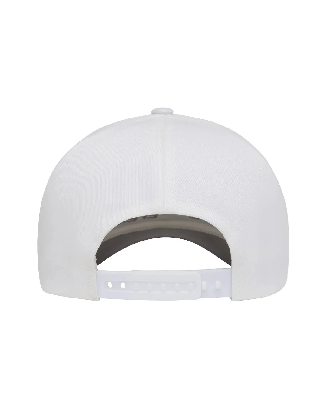 Custom snapback hats in White (back view)