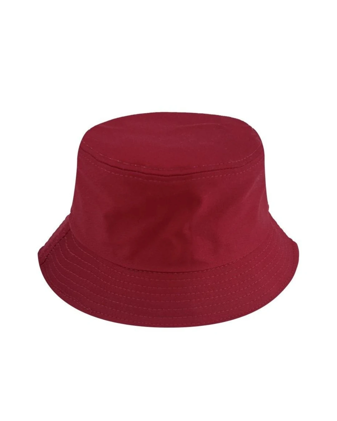 Custom bucket hats in Maroon Red