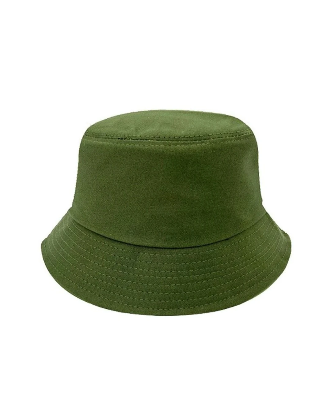 Custom bucket hats in Olive Green