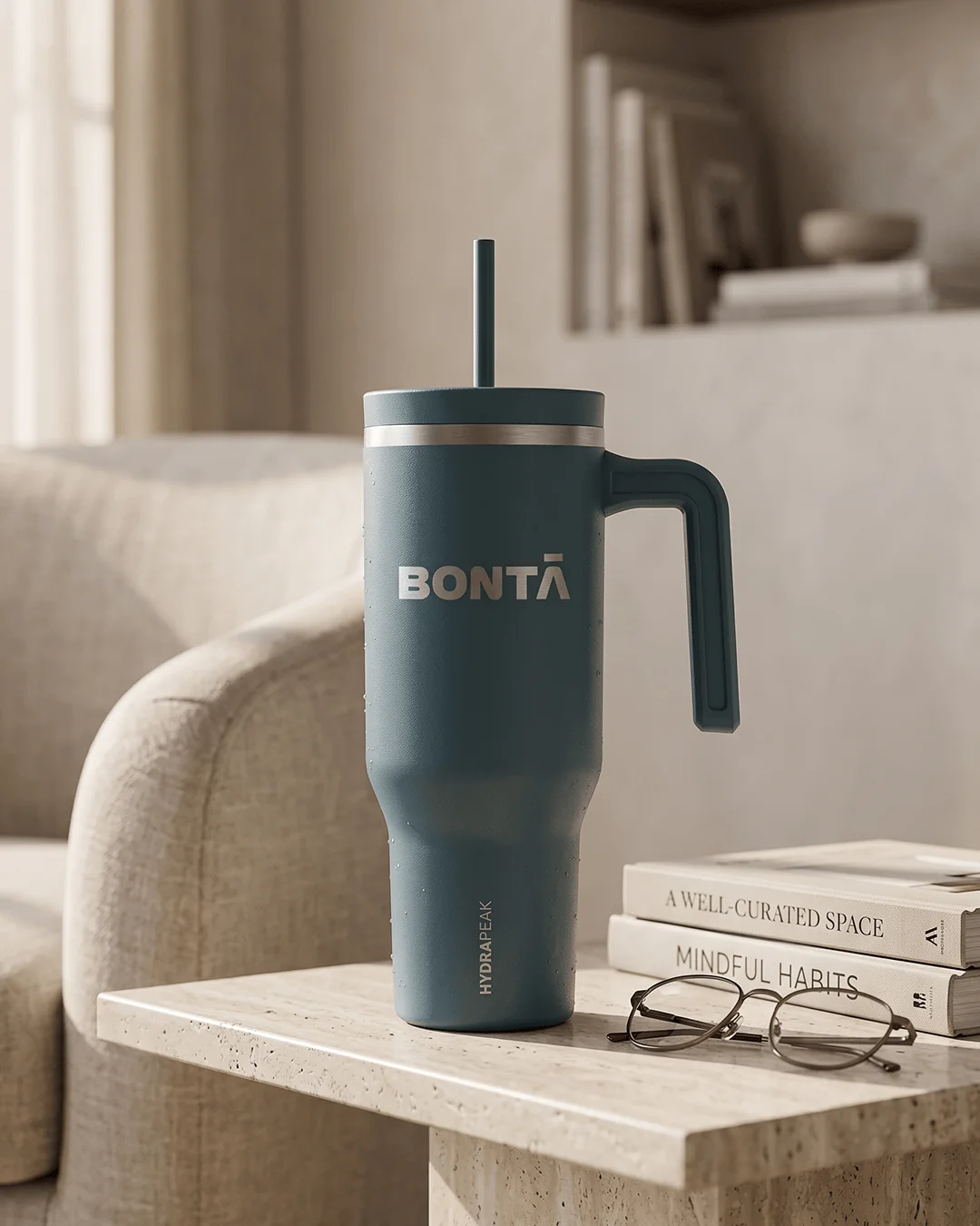 Custom 40 oz tumblers, handle and straw
