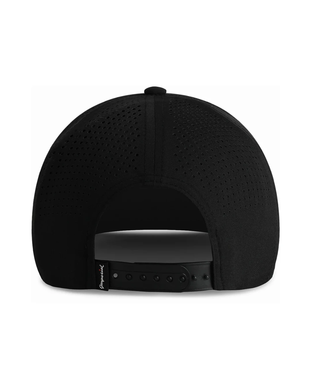 Custom Imperial hats in Black (back view)