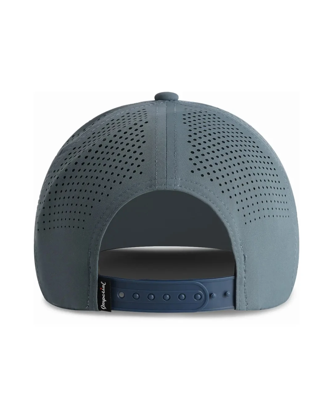 Custom Imperial hats in Breaker Blue (back view)