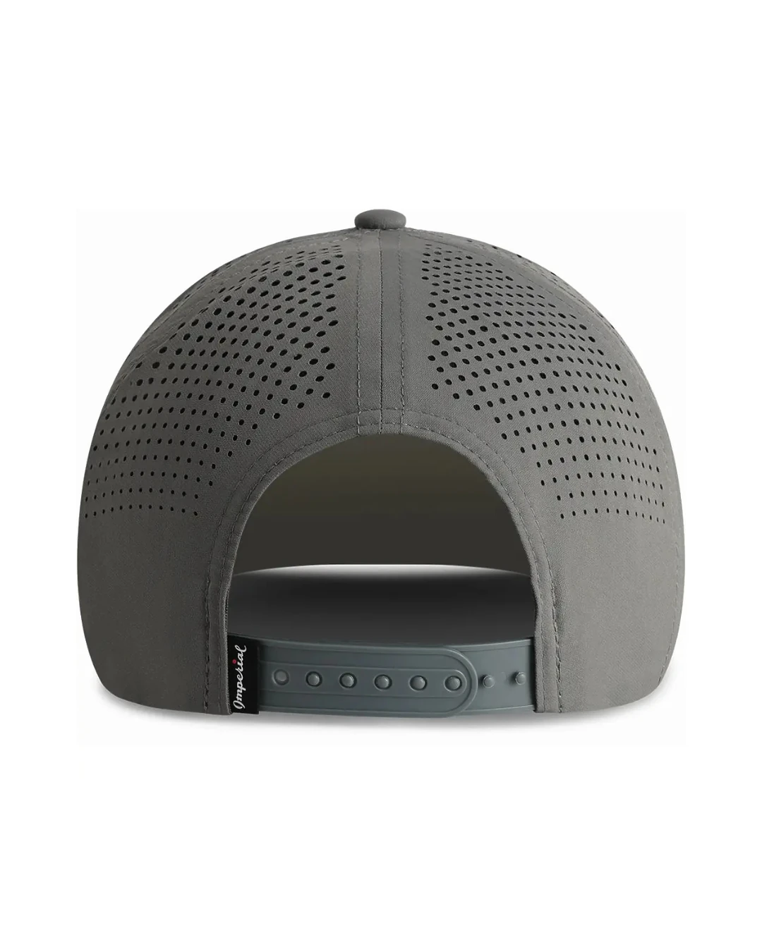 Custom Imperial hats in Frost Gray (back view)