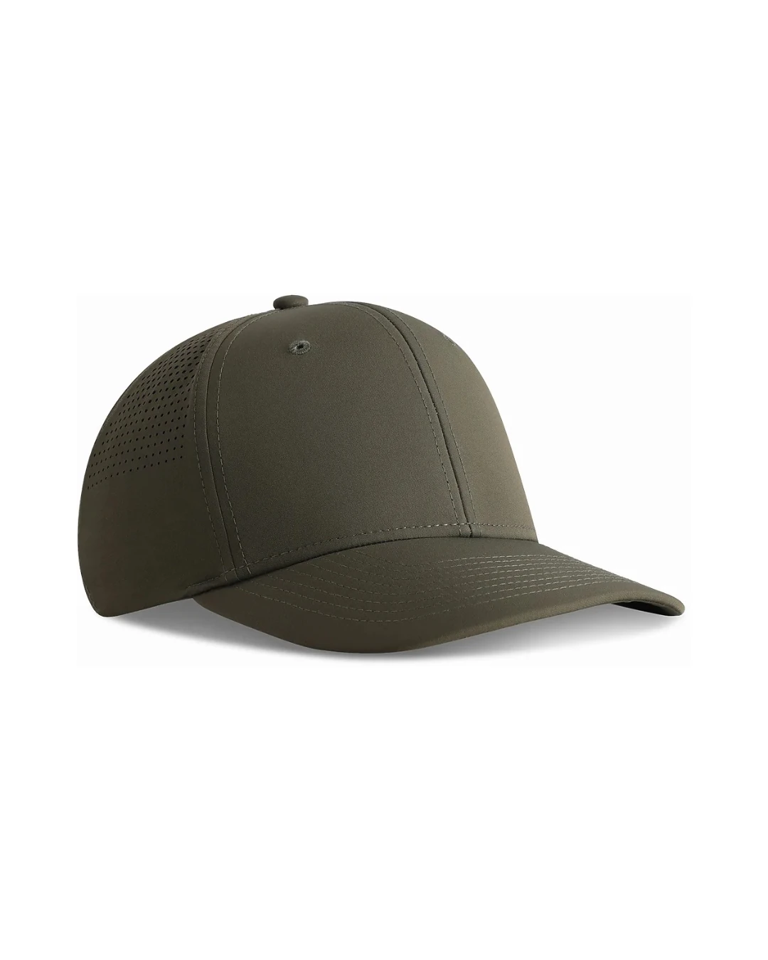 Custom Imperial hats in Olive Green (angle view)