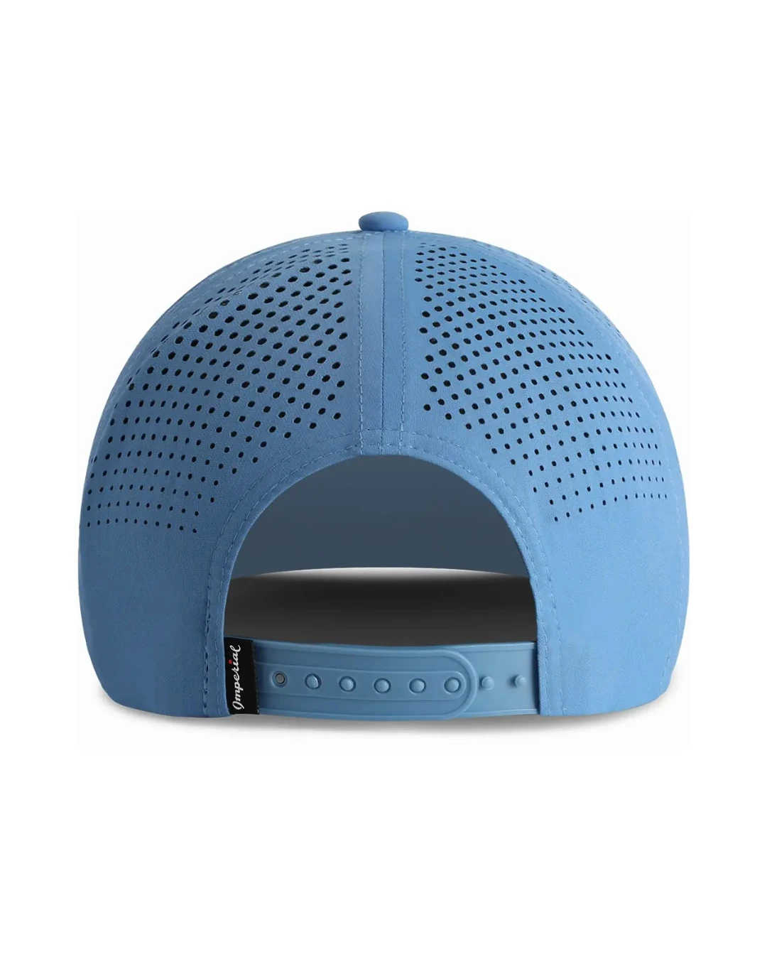 Custom Imperial hats in Powder Blue (back view)