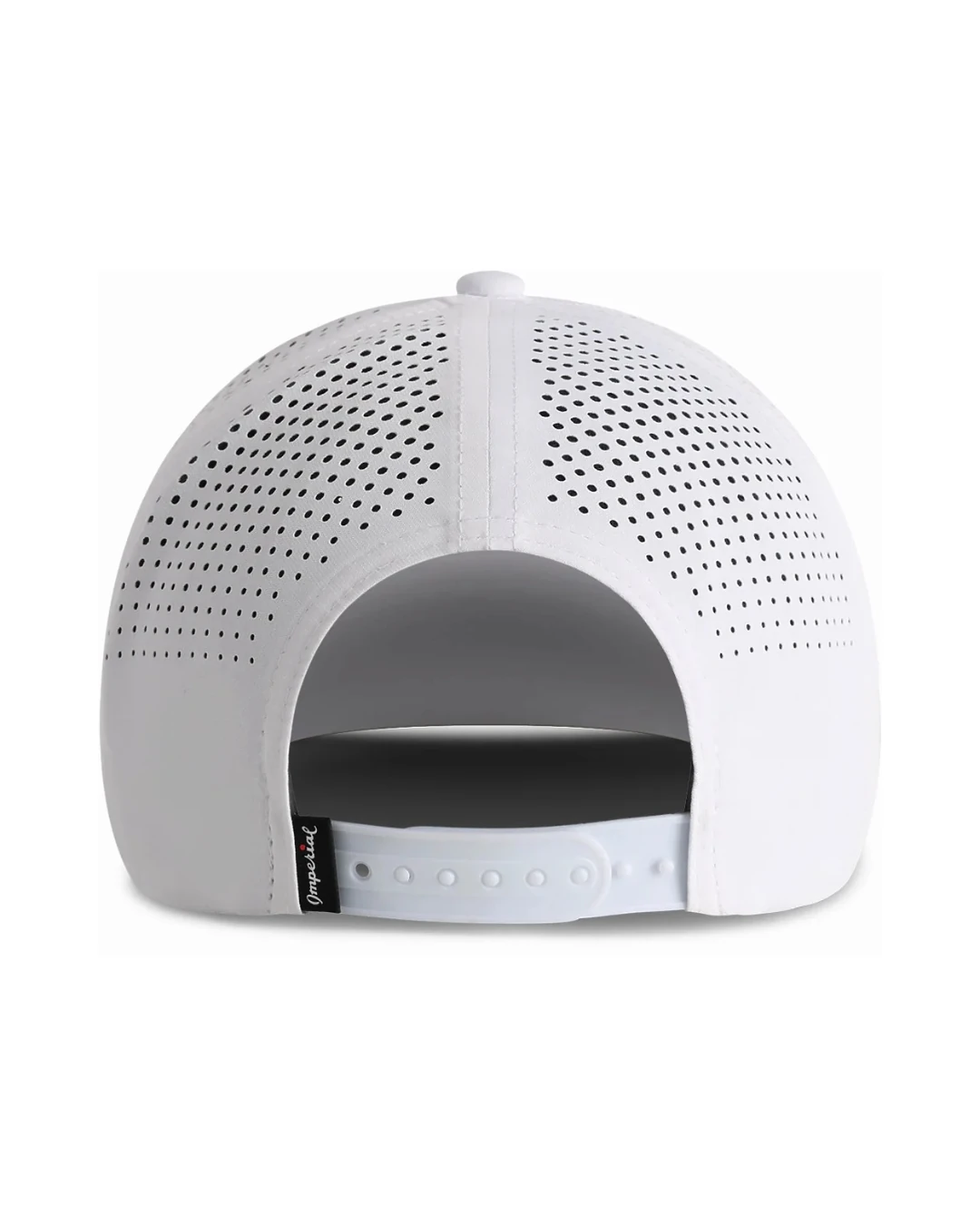 Custom Imperial hats in White (back view)