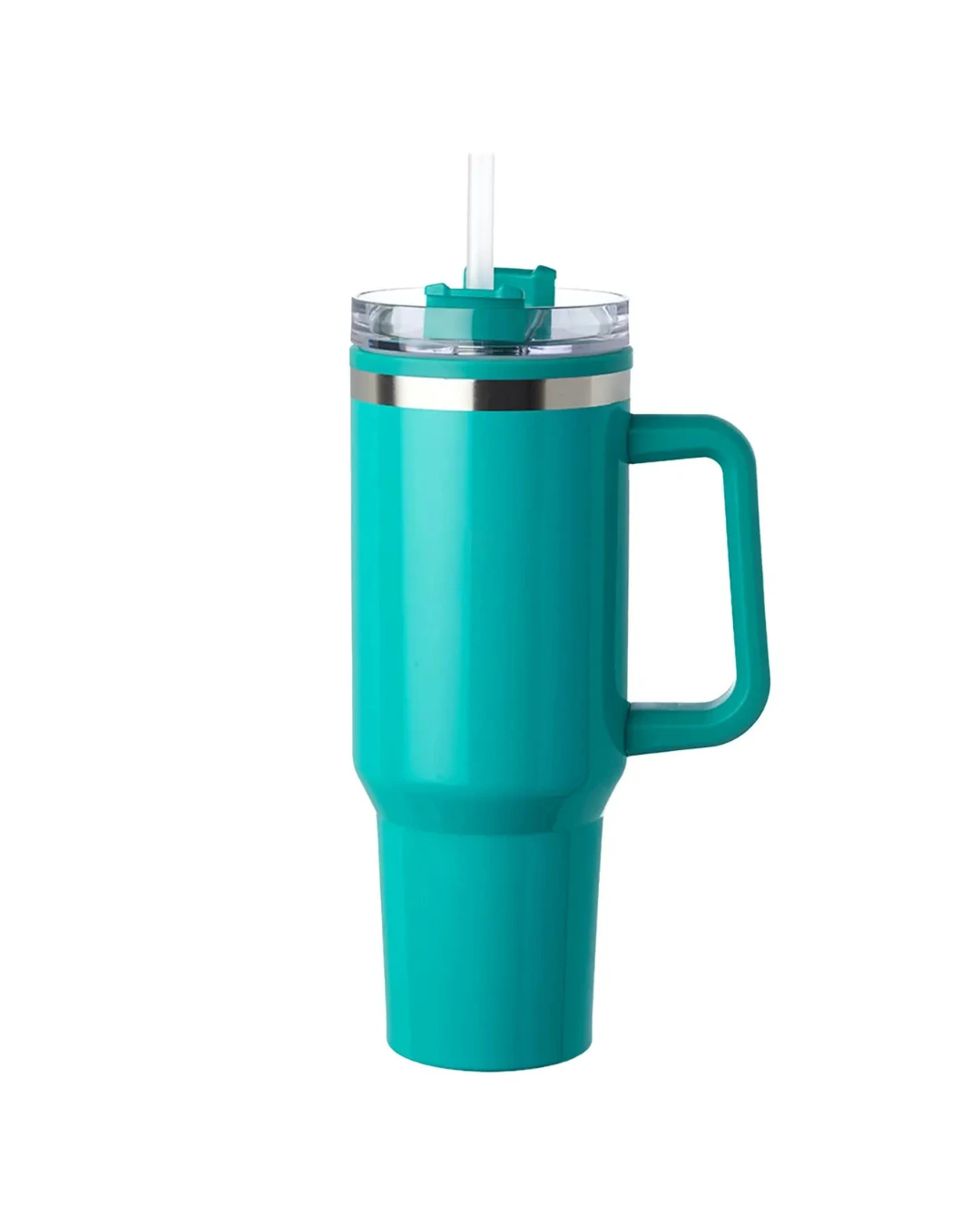 Custom logo tumblers in Teal