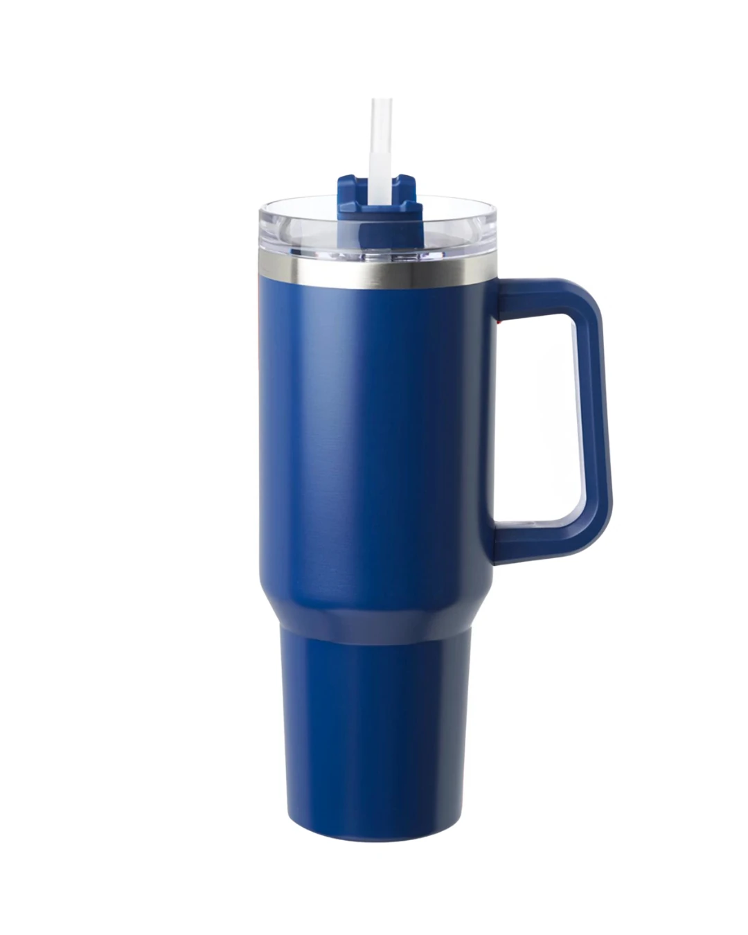 Custom stainless steel travel mugs in Navy Blue