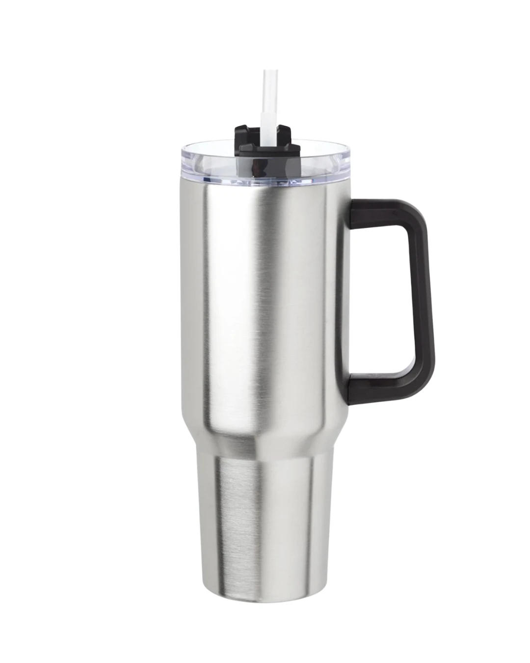 Custom stainless steel travel mugs in Silver
