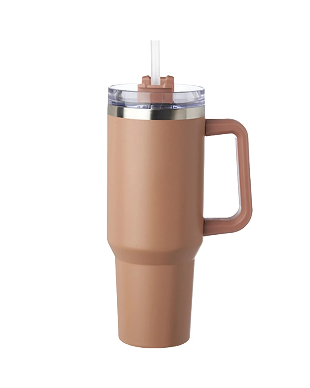 Custom stainless steel travel mugs in Tan