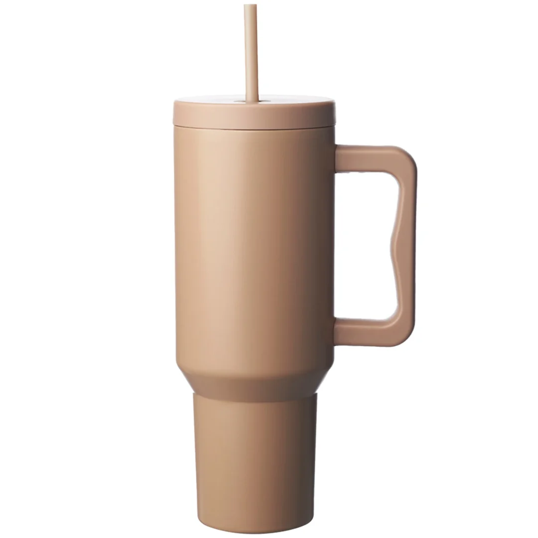 Custom tumblers with handle in Tan