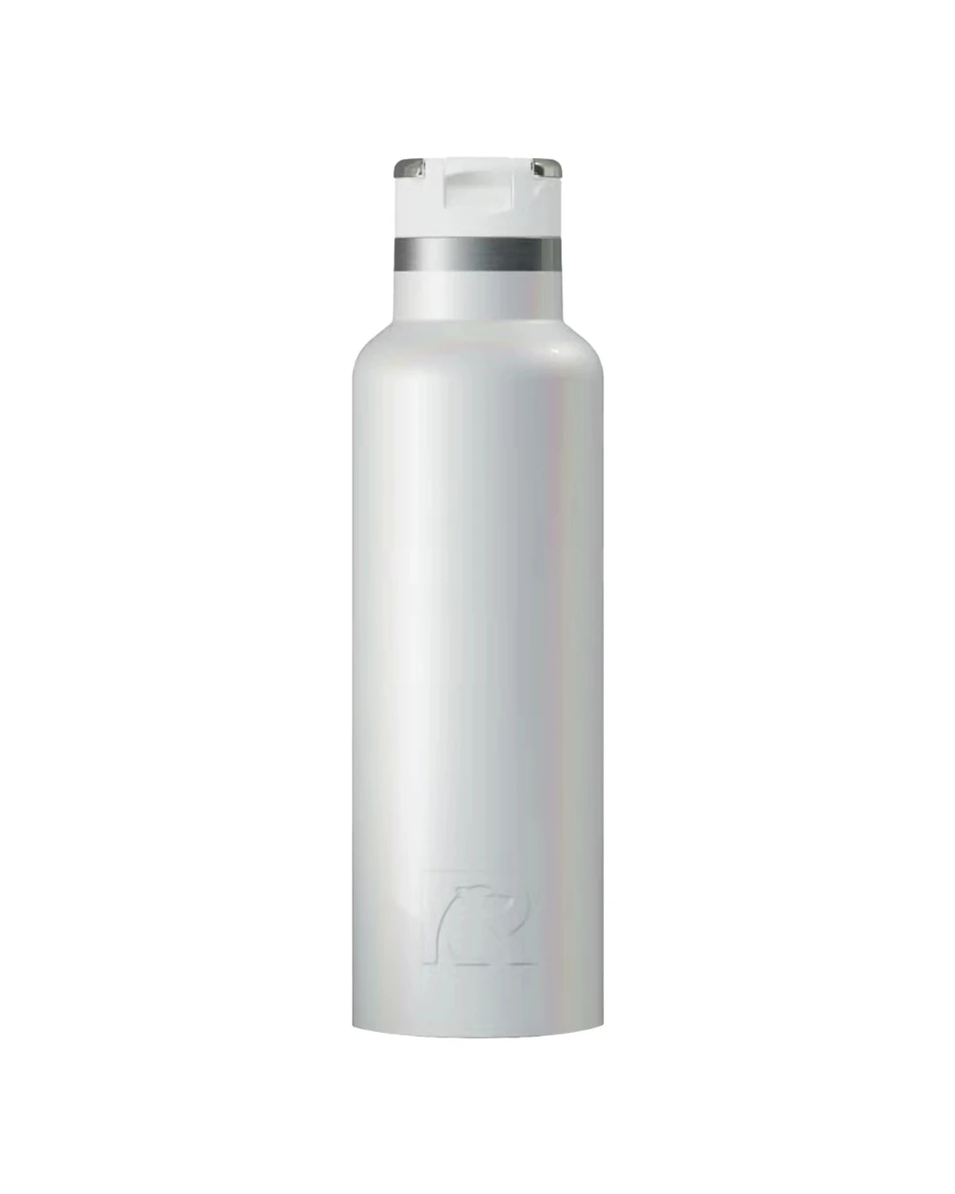 Custom RTIC water bottles in White Glitter