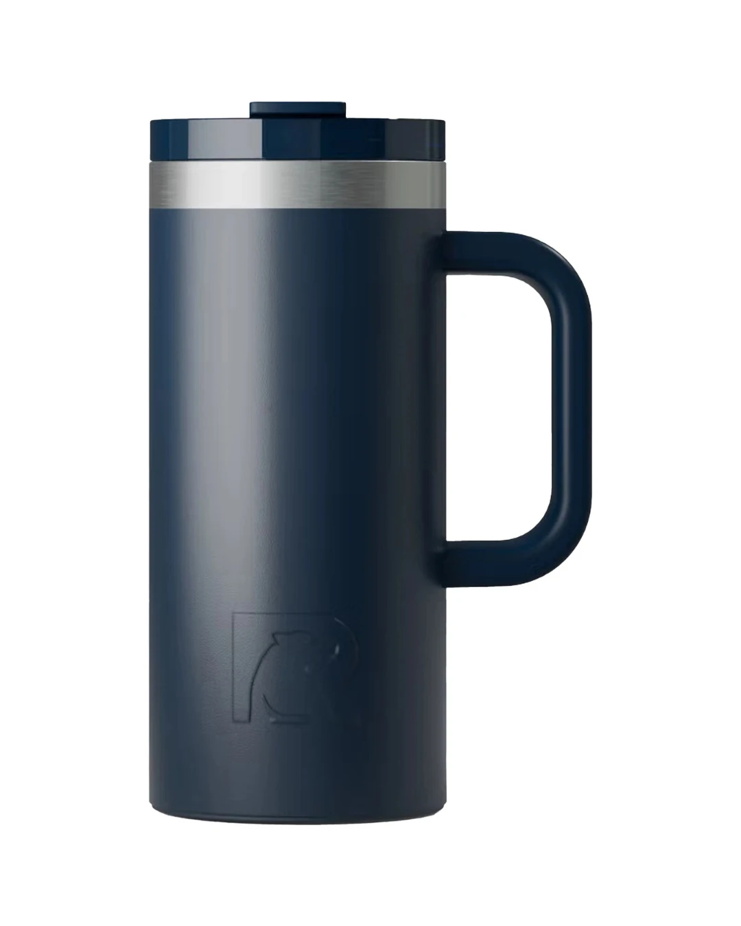Custom coffee travel mugs in Navy
