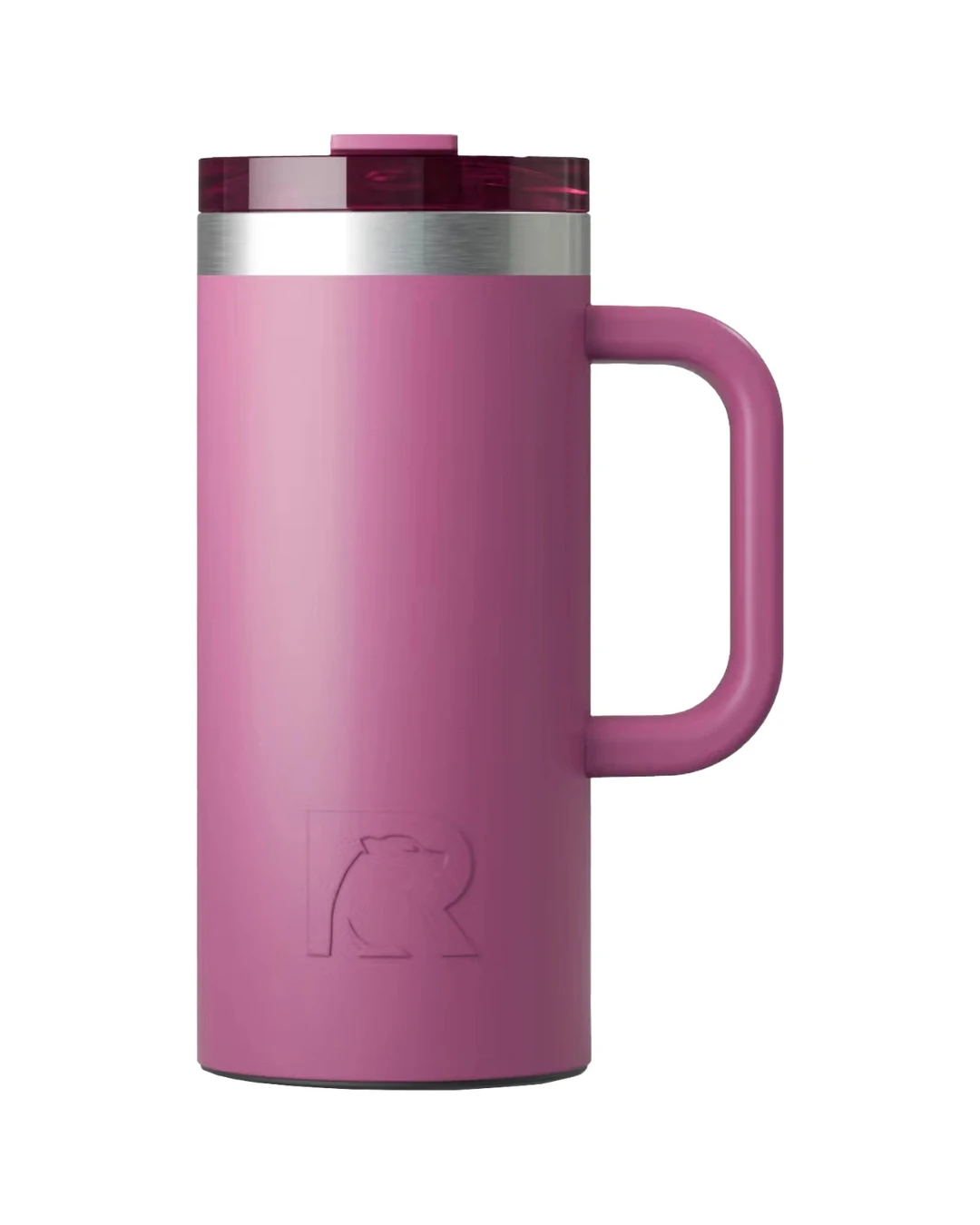 Custom coffee travel mugs in Orchid