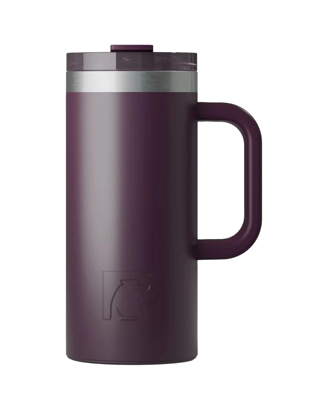 Custom coffee travel mugs in Plum