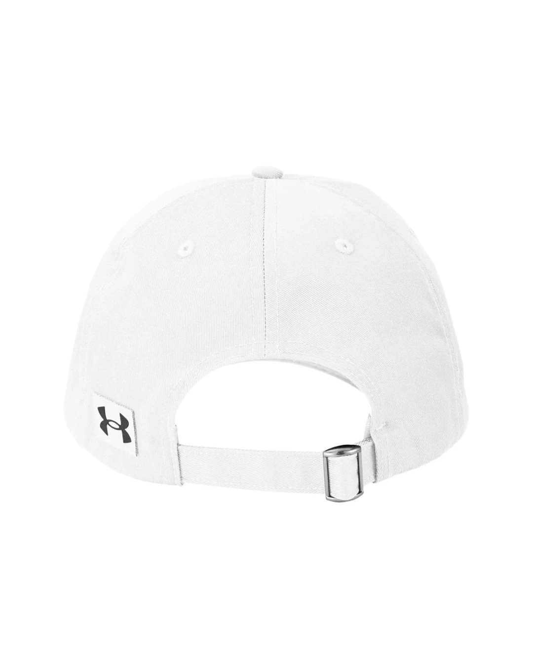 Custom Under Armour hats in White (back view)