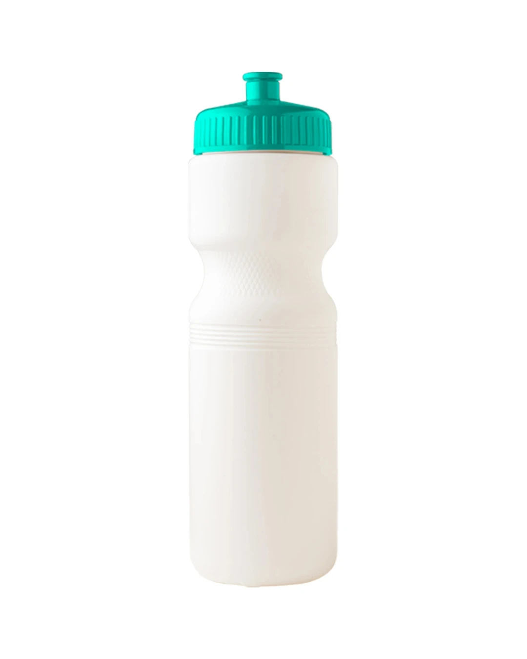 Custom bike water bottles in White / Teal Blue
