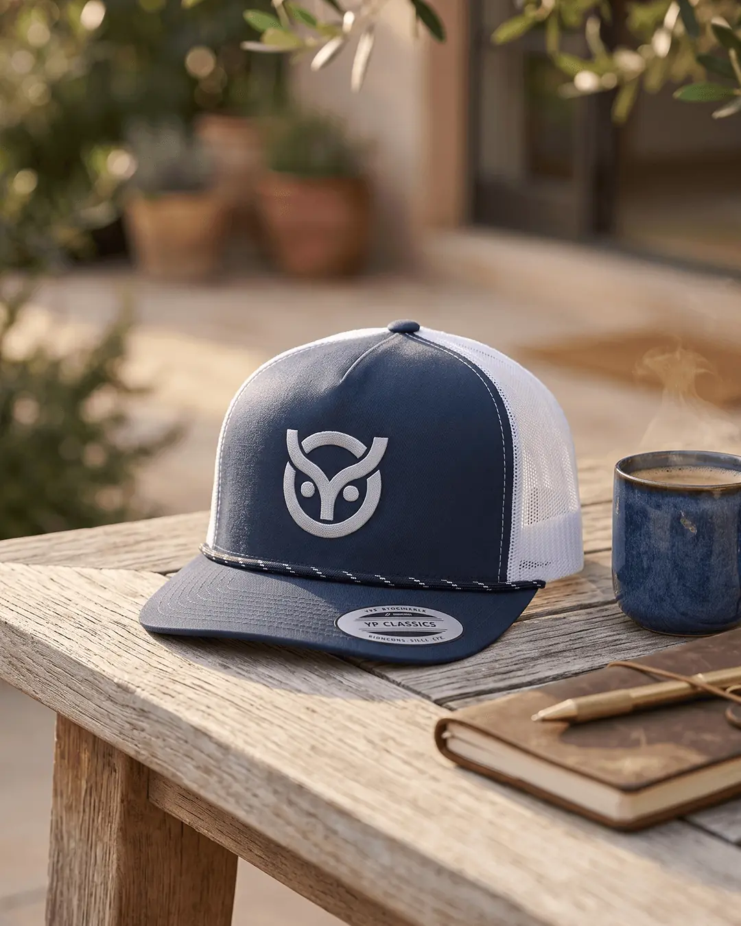 Custom Yupoong hats, Classic Trucker with Braid