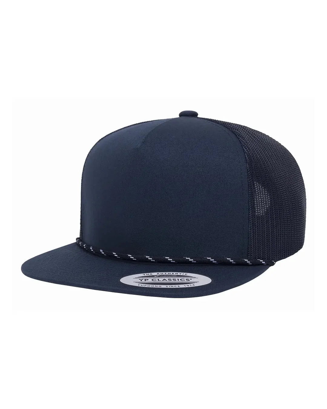 Custom Yupoong hats in Navy
