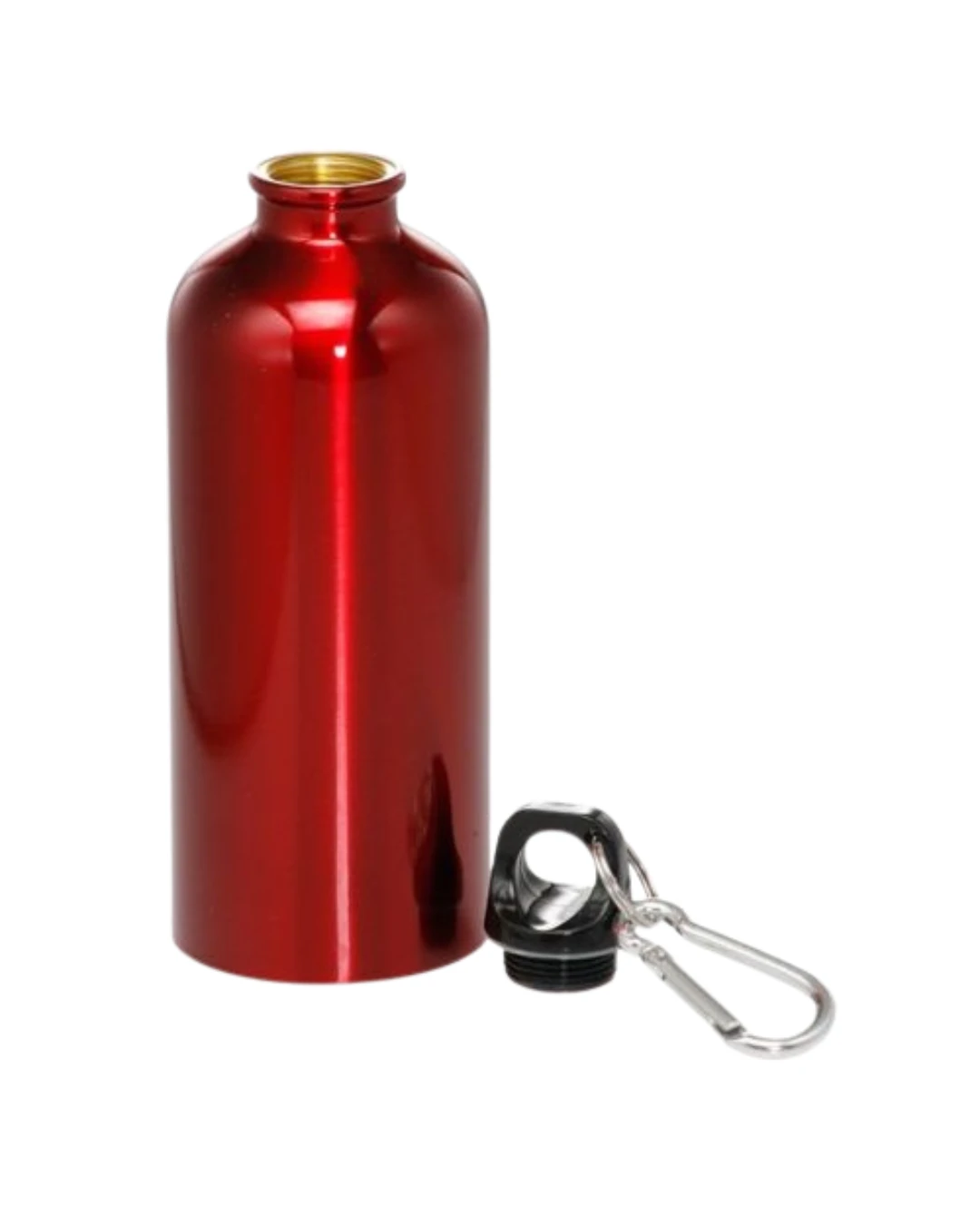 Custom sports bottles in Red (lid open)