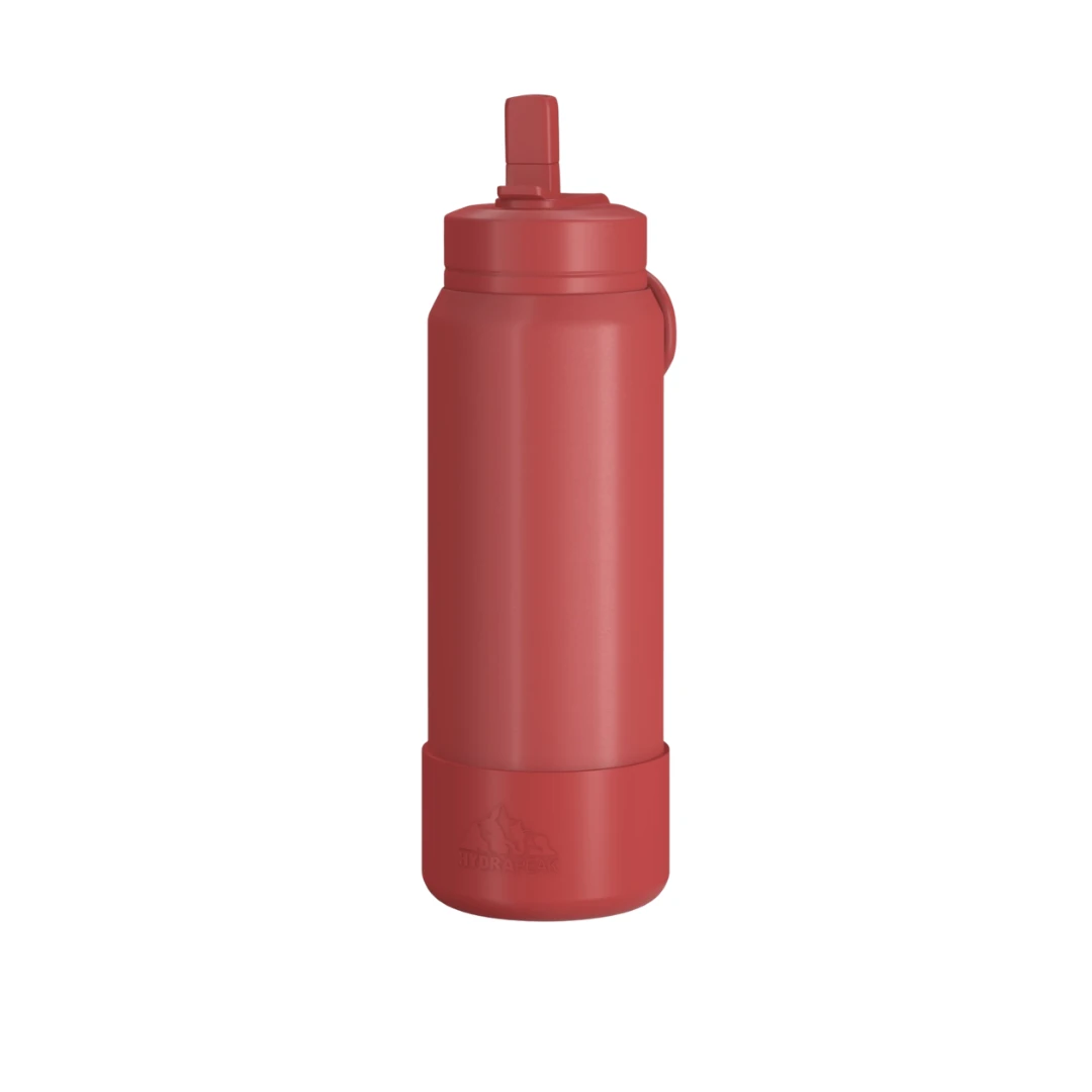 Custom stainless steel water bottles in Faded Red