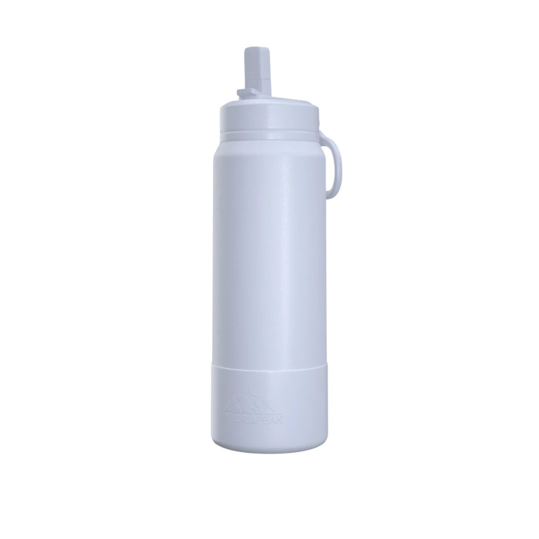 Custom stainless steel water bottles in Iceberg White