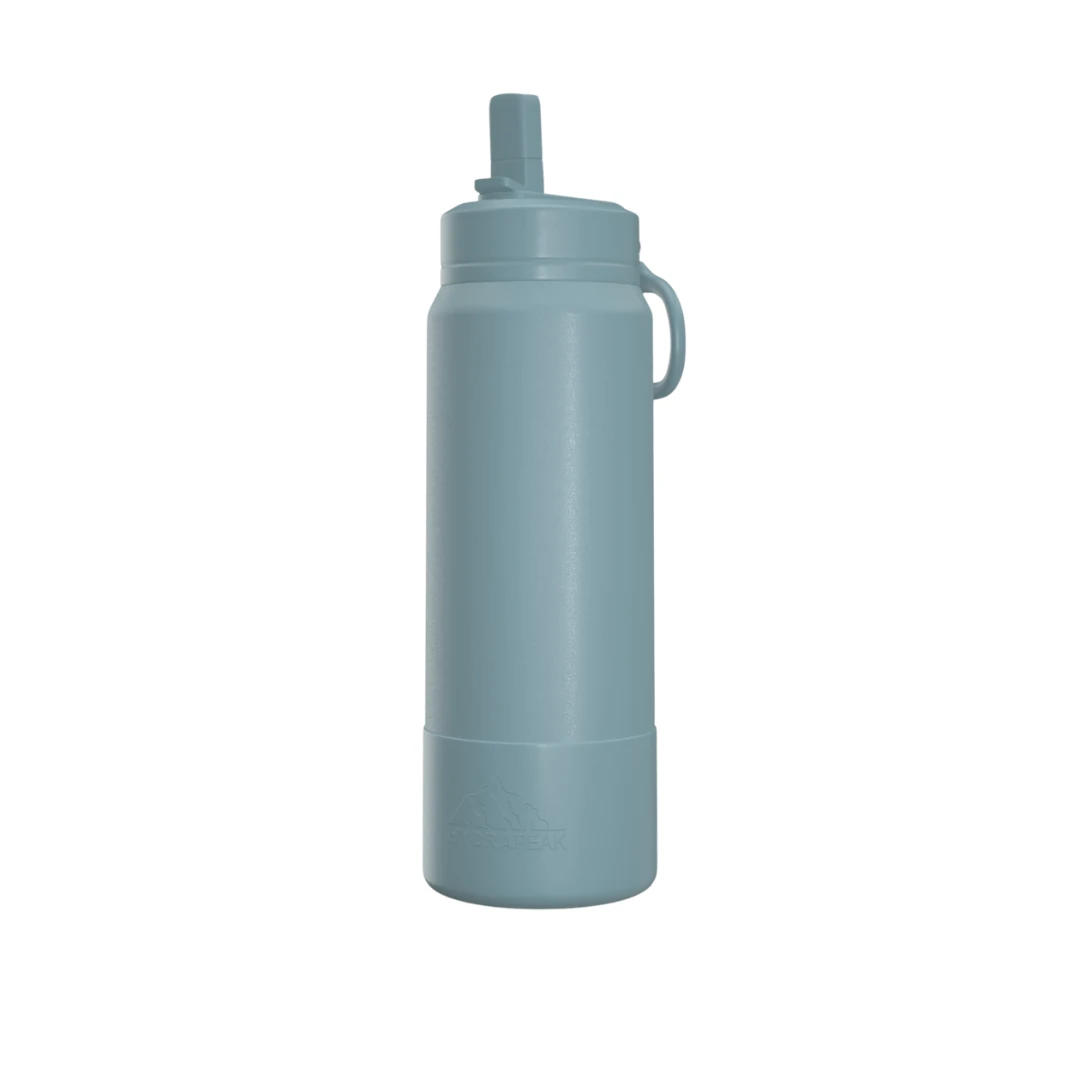Custom stainless steel water bottles in Modern Blue