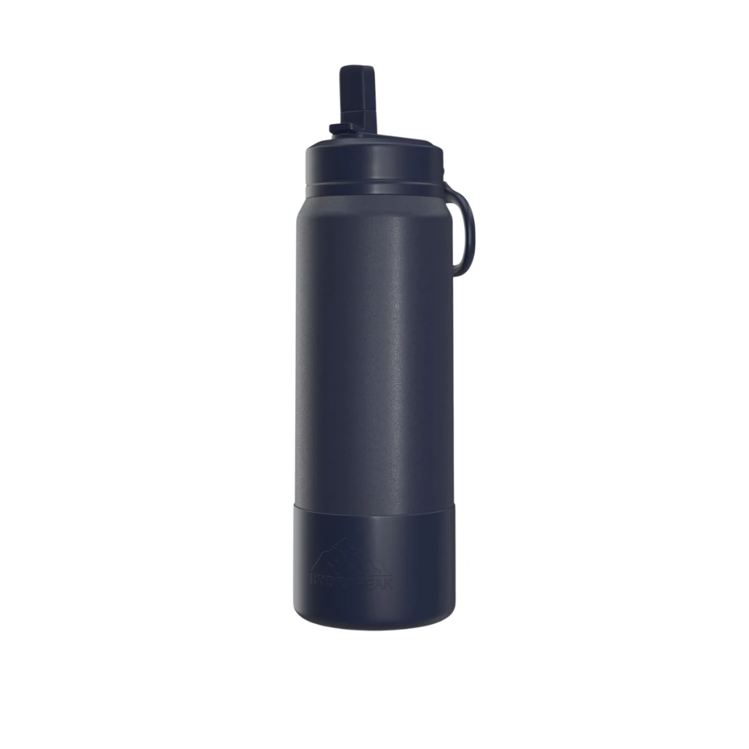 Custom stainless steel water bottles in Navy Blue