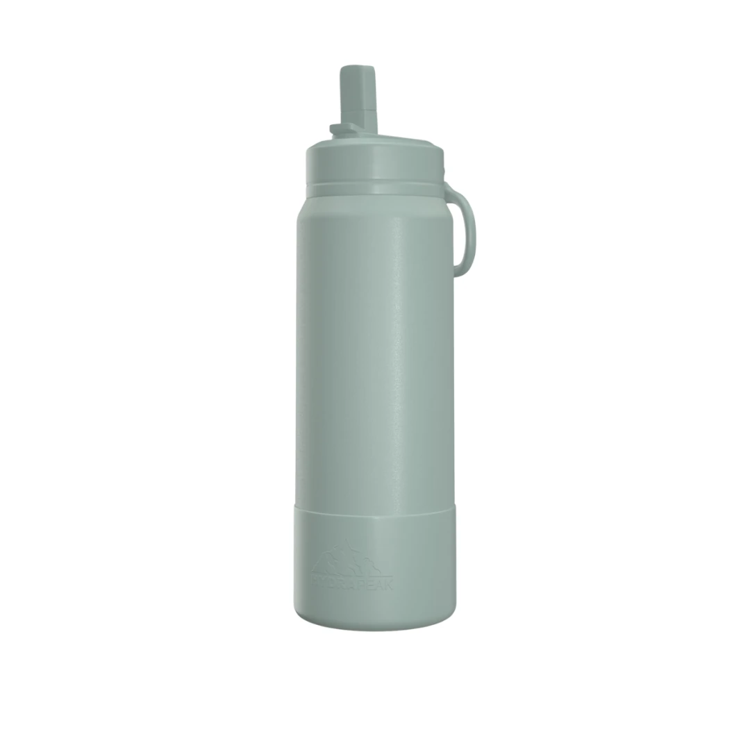 Custom stainless steel water bottles in Pale Sage Green
