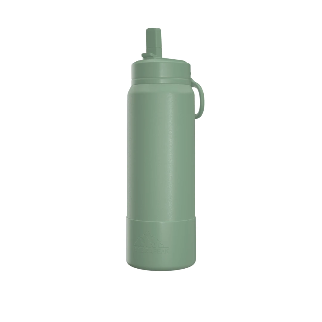 Custom stainless steel water bottles in Sage Green
