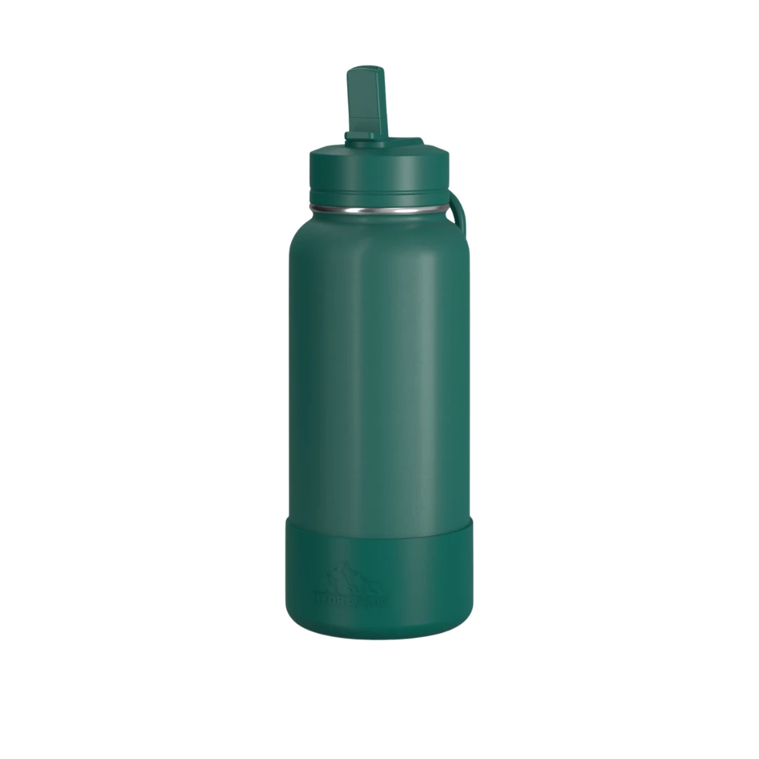 Custom sports water bottles in Forest Green