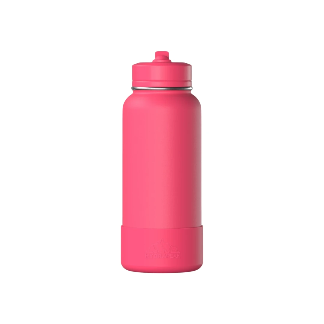 Custom sports water bottles in Hot Pink