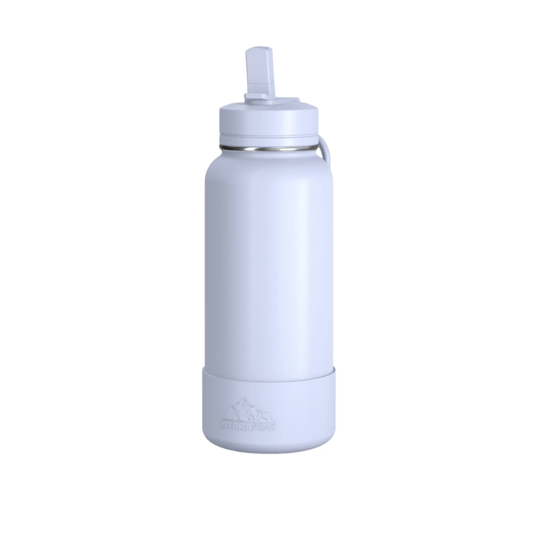 Custom sports water bottles in Iceberg White