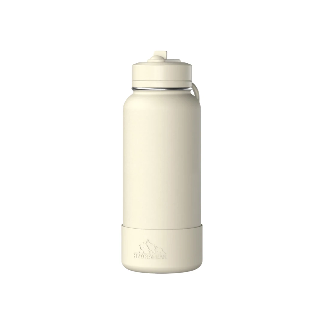Custom sports water bottles in Ivory White