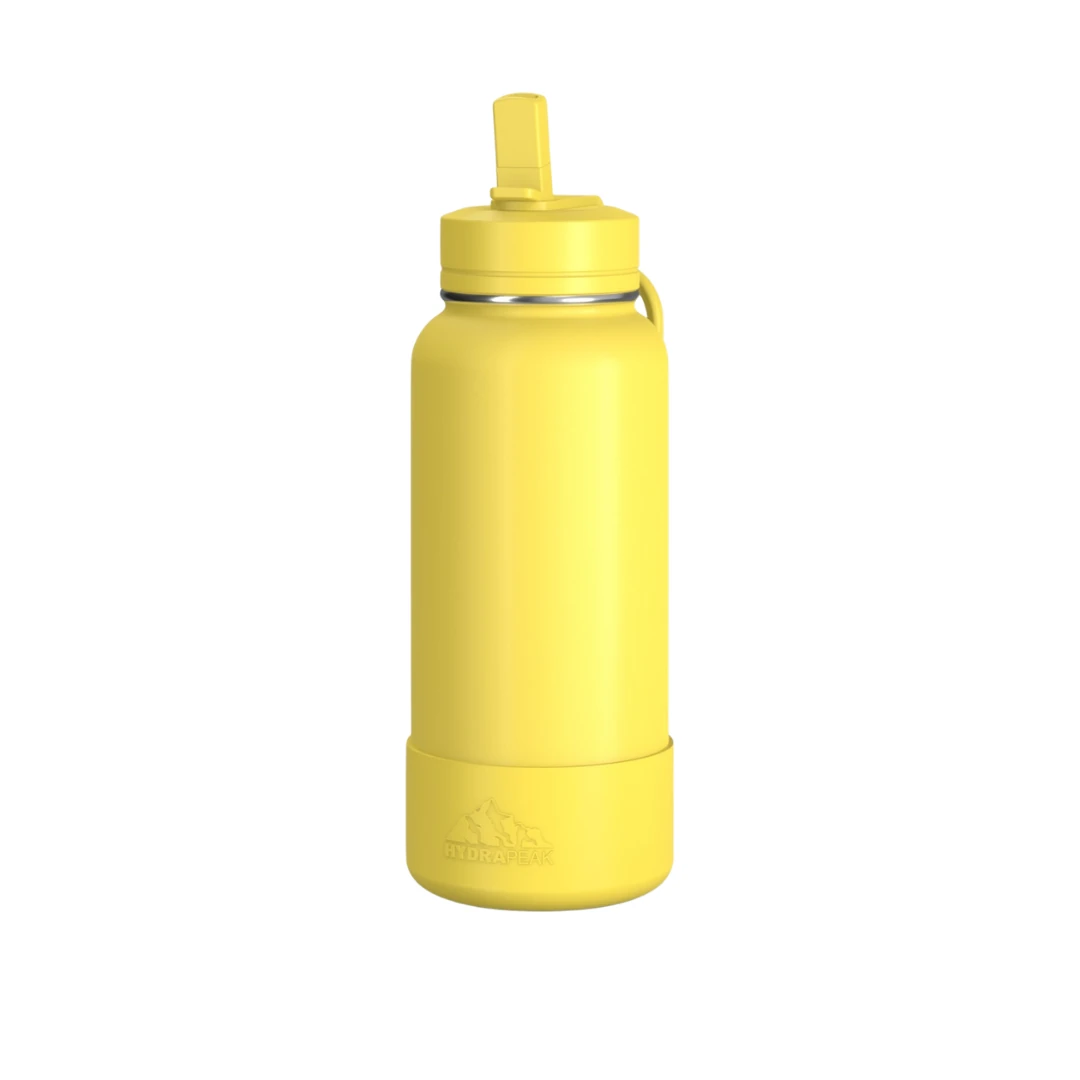 Custom sports water bottles in Lemon Yellow