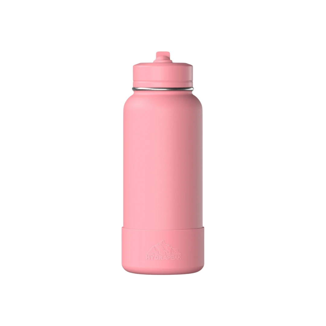 Custom sports water bottles in Neon Crush Pink
